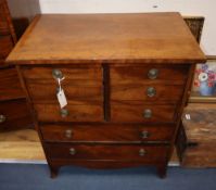 A Regency mahogany commode chest, width 70cm, depth 44cm, height 79cm