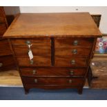 A Regency mahogany commode chest, width 70cm, depth 44cm, height 79cm
