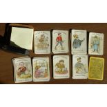 A c.1900 card game of FUNNY FAMILIES Glevum series by Woolley & Co. 9 Families. 32 card. 4 missing.