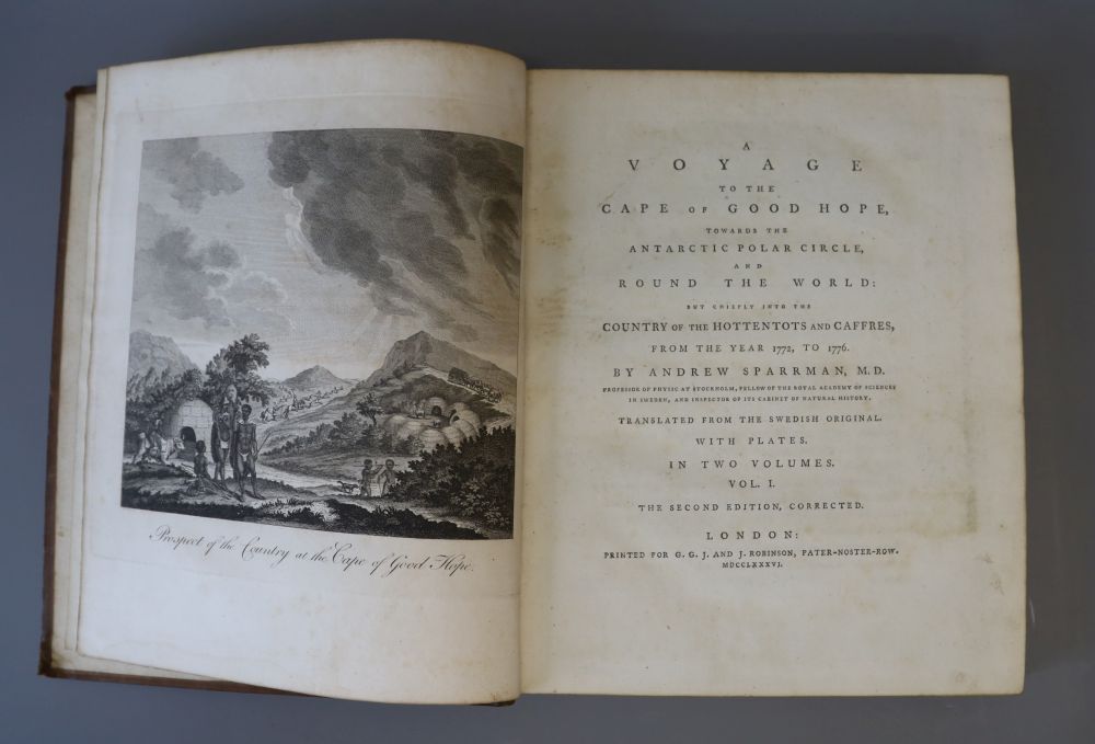 Sparrman, Anders - A Voyage to the Cape of Good Hope, 2nd edition, vol. one only, with folding