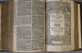 Bible in English - Bible, qto, contemporary calf, renewed endpapers, lacking general title page