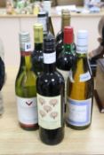 Eleven bottles of mixed wines