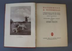 Finch, William Coles - Watermills and Windmills, qto, red cloth, London 1933 and Hemming, Peter -