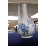 A Chinese underglaze blue and copper red vase, Kangxi mark but later, height 23cm