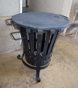 A fire brazier, width 58cm, height 54.5cm