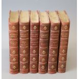 Austen, Jane - Works 'The Novel's, 6 vols, illustrated by Charles Brock, 8vo, half calf, J.M.