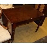 A Victorian mahogany drop leaf dining table, W.192cm extended, D.68cm, H.73cm