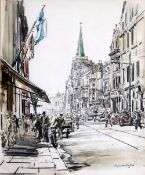 § Sir Muirhead Bone (1876-1953)watercolour and pencilSouthampton Street, Londonsigned, Open Eye