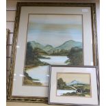 C. E. McLon, two watercolours, 'On Exmoor' and 'Scene in The Trossachs', largest 55 x 42cm