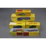 Seven Dinky Toys Atlas Editions models of French cars, buses and a tanker, 511, 528, 25Q, 29D,