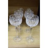 A set of eight Waterford wine glasses, height 20cm