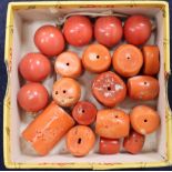 Assorted Chinese coral beads