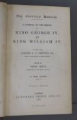 Greville, Charles C.F. - The Greville Memoirs, 4th edition, 3 vols, 8vo, half calf, Longmans,