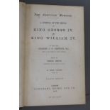 Greville, Charles C.F. - The Greville Memoirs, 4th edition, 3 vols, 8vo, half calf, Longmans,