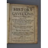 Taylor, Silas - The History of Gavel-Kind, 8vo, rebound cloth, renewed endpapers, folding