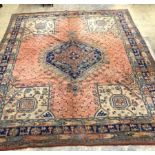 A Turkish hall carpet, 311 x 275cm