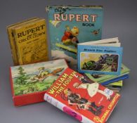 Rupert Little Bear Library x 11 1930s, Rupert Annuals x 3 1956, 1957 and 1958, Just William x 2