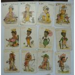 A Card Game Spin & Old Maid by De La Rue c1910 with non PC pictorial cards depicting "Nations"