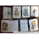 Four De La Rue Cards Games. 1. ALICE IN WONDERLAND. Complete 49 cards (Queen not matching).