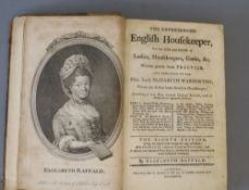Raffald, Elizabeth - The Experienced English Housekeeper, 8th edition, 8vo, calf, with portrait