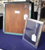 A Carr's of Sheffield modern silver photograph frame and an Asprey's 1930's shagreen-covered easel