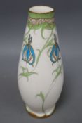 A Minton's Art Nouveau bone china vase, height 20cm