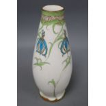 A Minton's Art Nouveau bone china vase, height 20cm