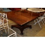 An early Victorian mahogany drop leaf dining table, W.136cm extended, D.122cm, H.70cm