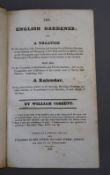 Cobbett, William - The English Gardener, 1st edition, 8vo, half calf, spine re-stuck, loss at front,