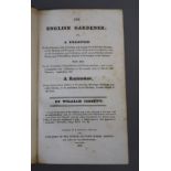 Cobbett, William - The English Gardener, 1st edition, 8vo, half calf, spine re-stuck, loss at front,