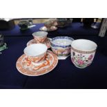 Assorted Chinese cups and teabowls, a pair with reign marks