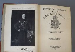 Bonhote, Col. J - Historial Records of the West Kent Militia, qto, rebound half calf, frontis