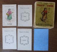 THE STREETS OF LONDON card game by John Jaques, 1879. Hand coloured cards depicting the Cries of