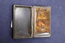 A 19th century tortoiseshell snuff box, height 9.5cm