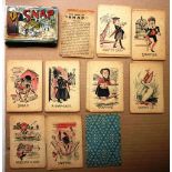 A c.1890s card game of SNAP by Woolley & Co Ltd, London. 8 sets of 4 cards (3 missing) with Rules