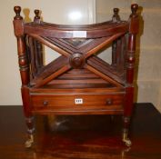 A Regency style mahogany Canterbury, width 48cm, depth 38cm, height 64cm