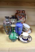 A collection of Japanese Satsuma, cloisonne etc. Meiji