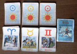 A SOL or THE SIGNS OF THE ZODIAC card game by John Jaques & Son, c1880. With comical hand coloured