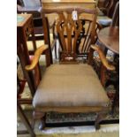 An oak and elm elbow chair