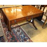 A Regency mahogany sofa table, stamped W. Buckland inside right handside drawer. c.1825, W.100cm,