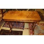 A Victorian walnut centre table, width 91cm, depth 42.5cm, height 72cm