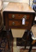 An early 19th century mahogany Pembroke work table, Width 35cm