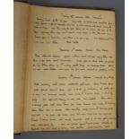 Anon - A late 19th century Irish manuscript "Hunting Diary" in 2 parts for the years 1886-7,