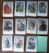 ILLUSTRATED PROVERBS 1st Series Card Game by Jaques & Son c1880. Hand coloured illustrations.