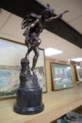 After Giambologna. A bronze of Mercury, height 57cm