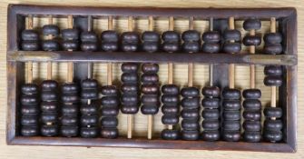 A Chinese rosewood abacus, 19th century