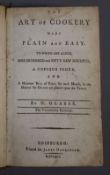 Glasse, Hannah - The Art of Cookery, 20th edition, 12mo, half calf, 2cm loss to spine top, boards