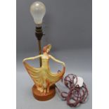 A Wade cellulose figure mounted as a lamp, height 32cm
