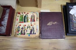 Two Victorian scrap books and loose stamps