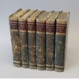 Edgeworth, Maria - Tales of a Fashionable Life, 6 vols, 8vo, half calf, cover to vol I detached,